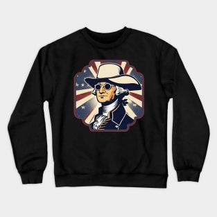 George Washington with sunglasses Crewneck Sweatshirt